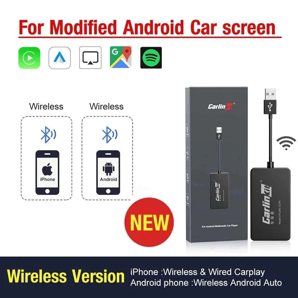Wireless CarPlay & Android Auto USB Adapter for Android Head Units-CCPA With Mic / China Mainland