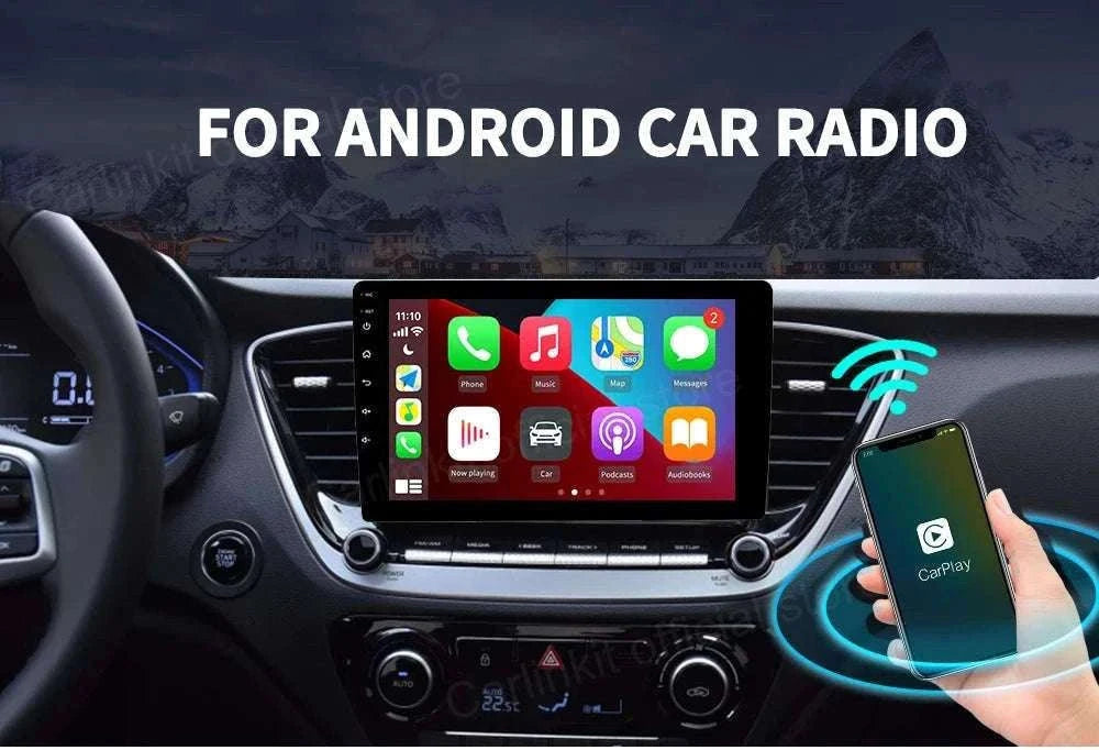 Wireless CarPlay & Android Auto USB Adapter for Android Head Units-CCPA With Mic / China Mainland