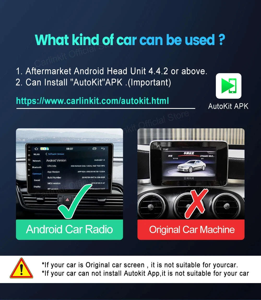 Wireless CarPlay & Android Auto USB Adapter for Android Head Units-CCPM MINI Black / spain