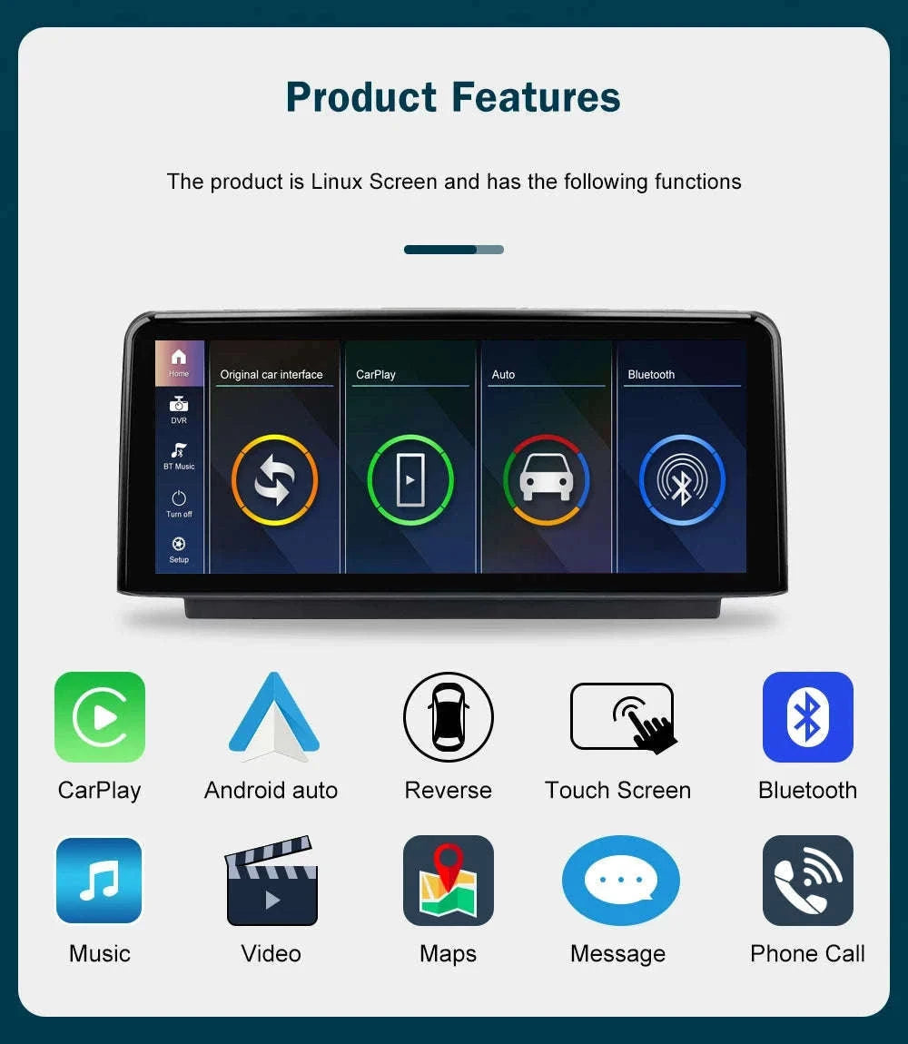 Wireless CarPlay Display for BMW 1, 2, 3 and 4 Series-12.3 RHD F30 NBT / UNITED KINGDOM