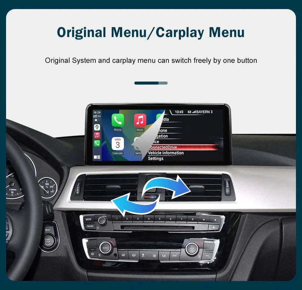 Wireless CarPlay Display for BMW 1, 2, 3 and 4 Series-12.3 RHD F30 NBT / UNITED KINGDOM
