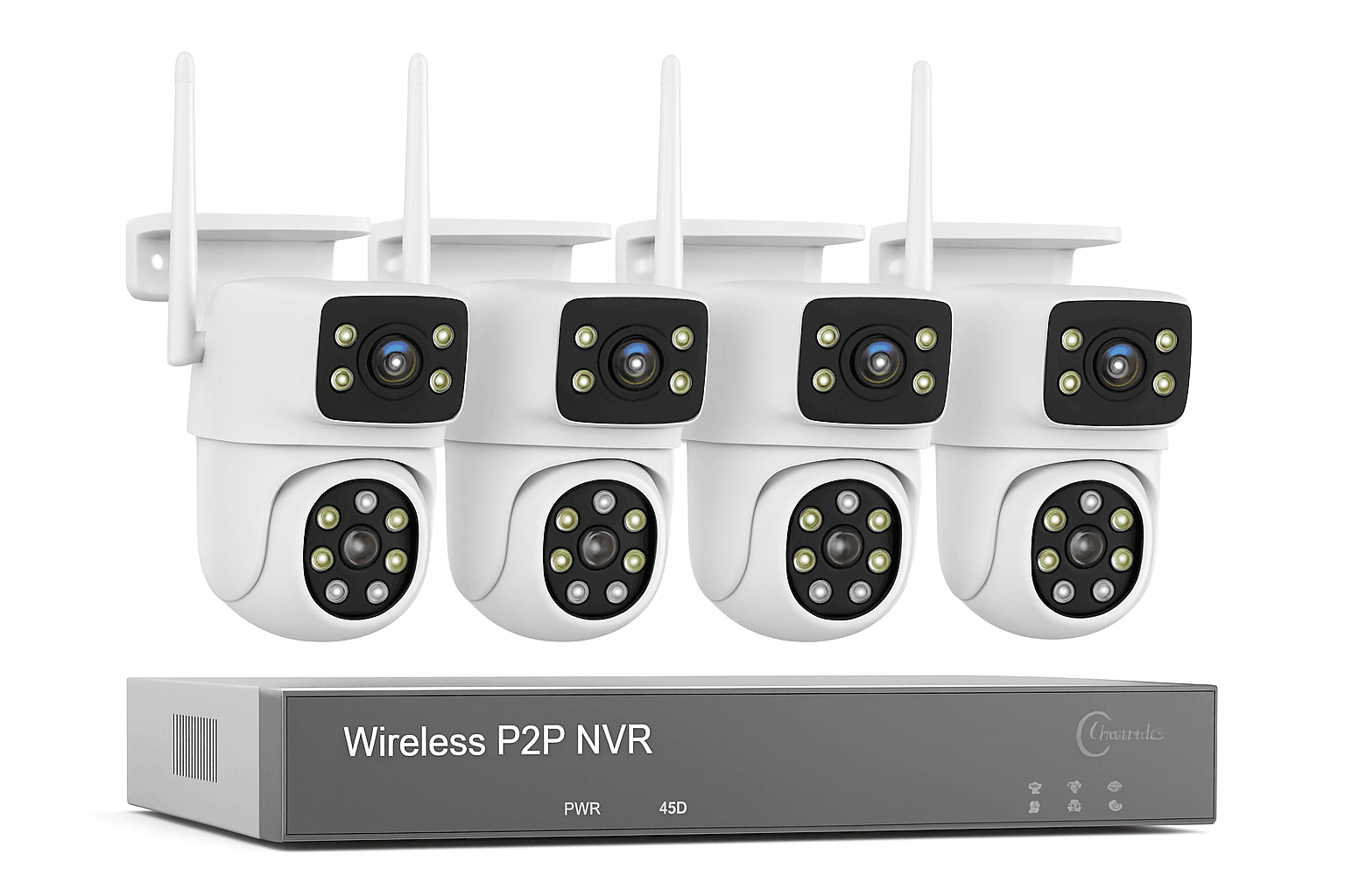 Wireless CCTV System PTZ Security Camera Kit with Two-Way Audio-10CH 5MP With 2 PTZ / spain / 2T