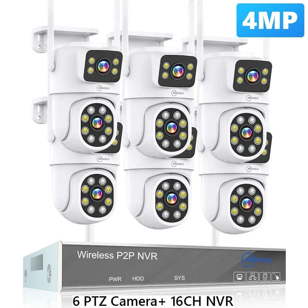 Wireless CCTV System PTZ Security Camera Kit with Two-Way Audio-10CH 5MP With 2 PTZ / spain / 2T