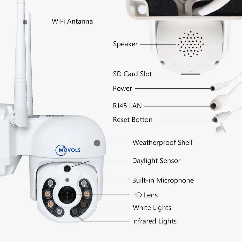 Wireless CCTV System PTZ Security Camera Kit with Two-Way Audio-10CH 5MP With 2 PTZ / spain / 2T
