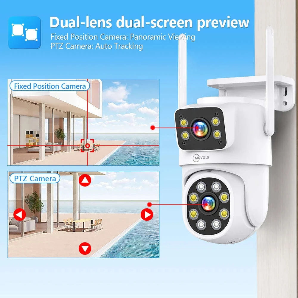 Wireless CCTV System PTZ Security Camera Kit with Two-Way Audio-10CH 5MP With 2 PTZ / spain / 2T