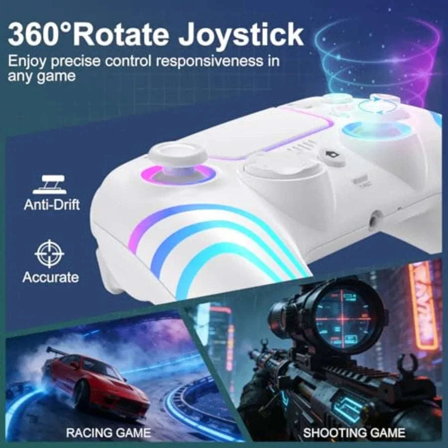 Wireless Controller with RGB Lighting for Console, PC and Mobile-United States / white