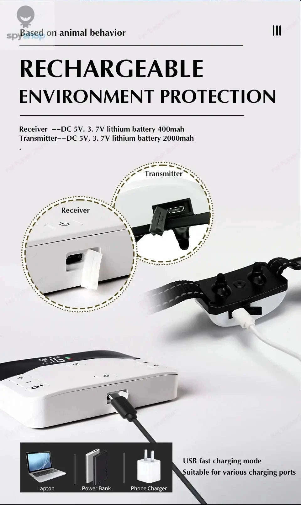 Wireless Dog Fence and Training Collar System with Adjustable Radius-For 2 dogs