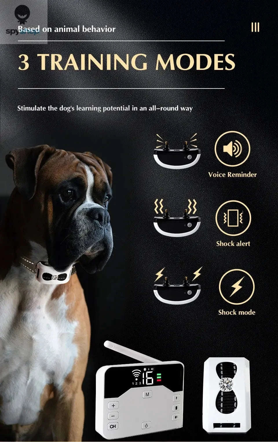 Wireless Dog Fence & Training Collar System – Adjustable Radius and Multi-Dog Control-For 2 dogs