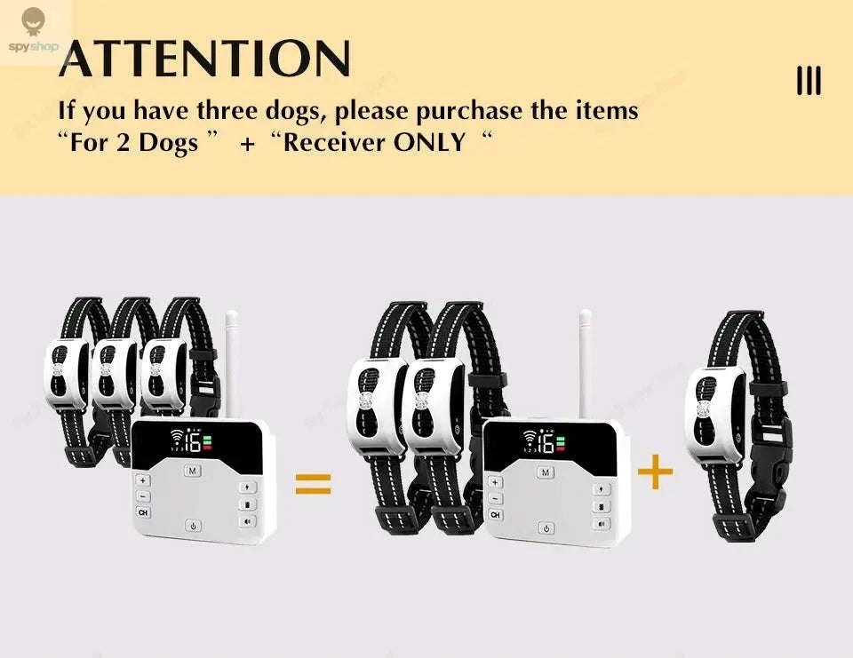 Wireless Dog Fence & Training Collar System – Adjustable Radius and Multi-Dog Control-For 2 dogs