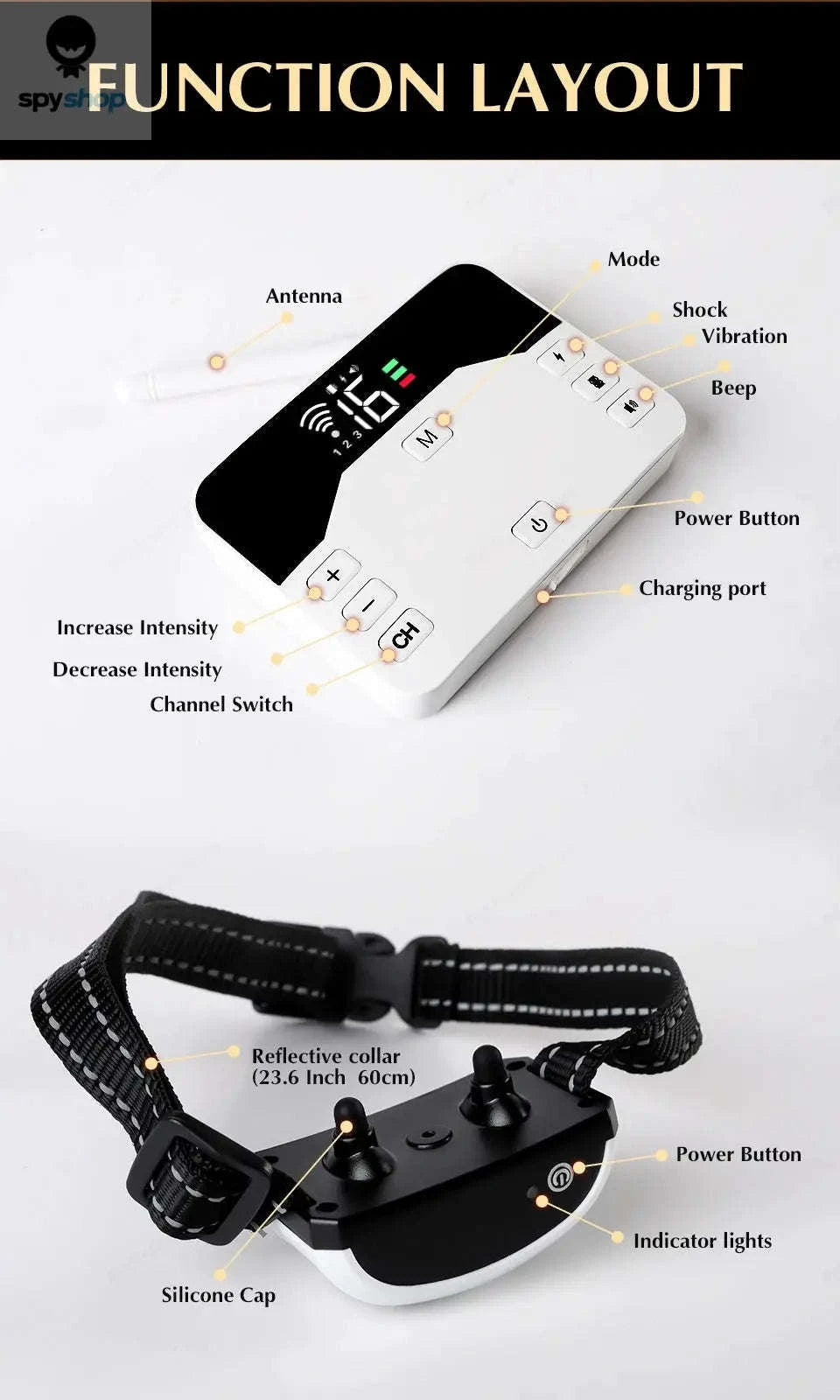 Wireless Dog Fence & Training Collar System – Adjustable Radius and Multi-Dog Control-For 2 dogs