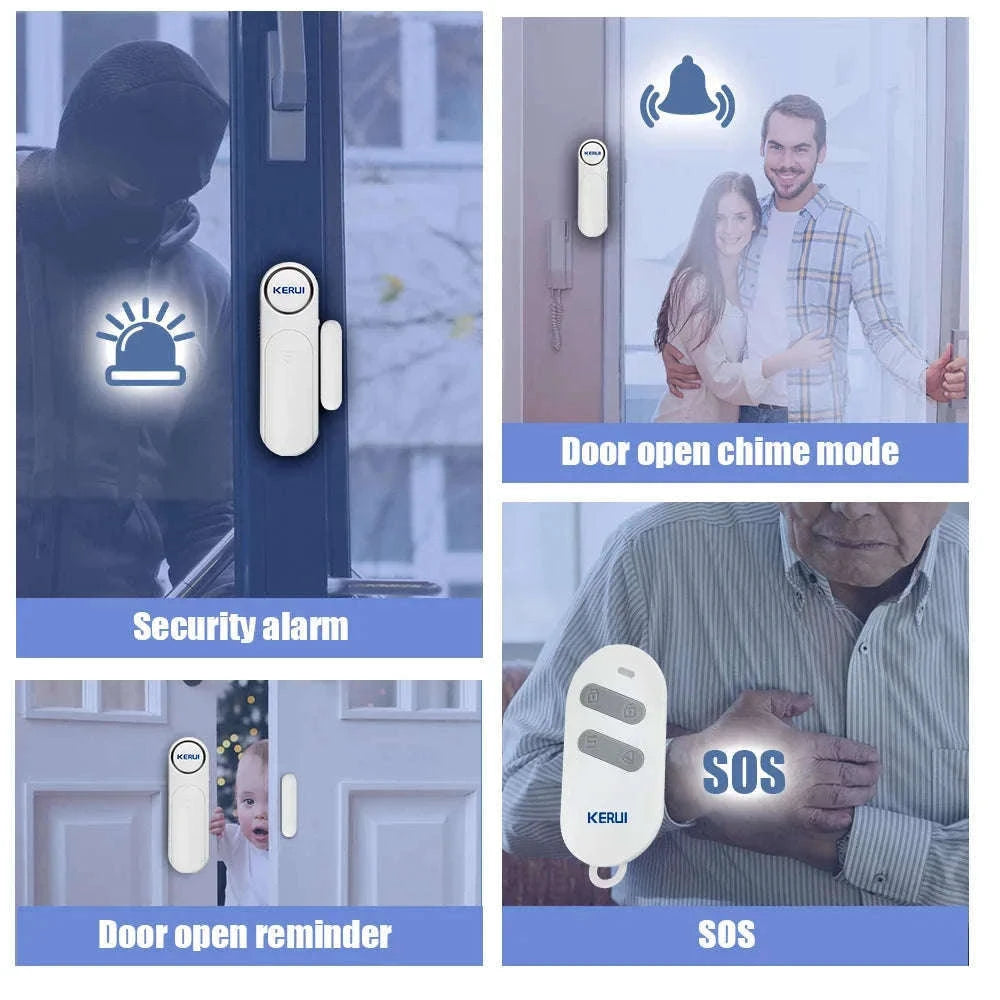 Wireless Door Window Magnetic Sensor Alarm with 120dB Siren-