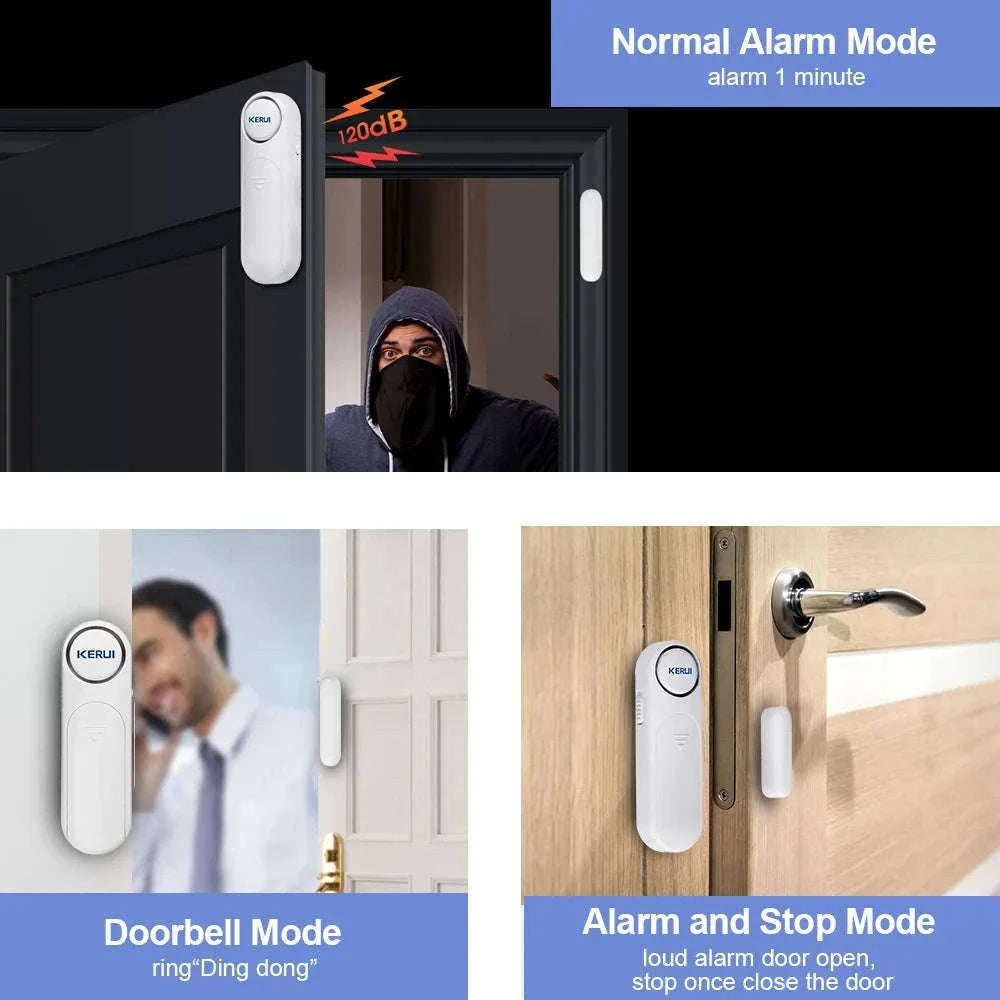 Wireless Door Window Magnetic Sensor Alarm with 120dB Siren-Alarm Kit 3 / CHINA