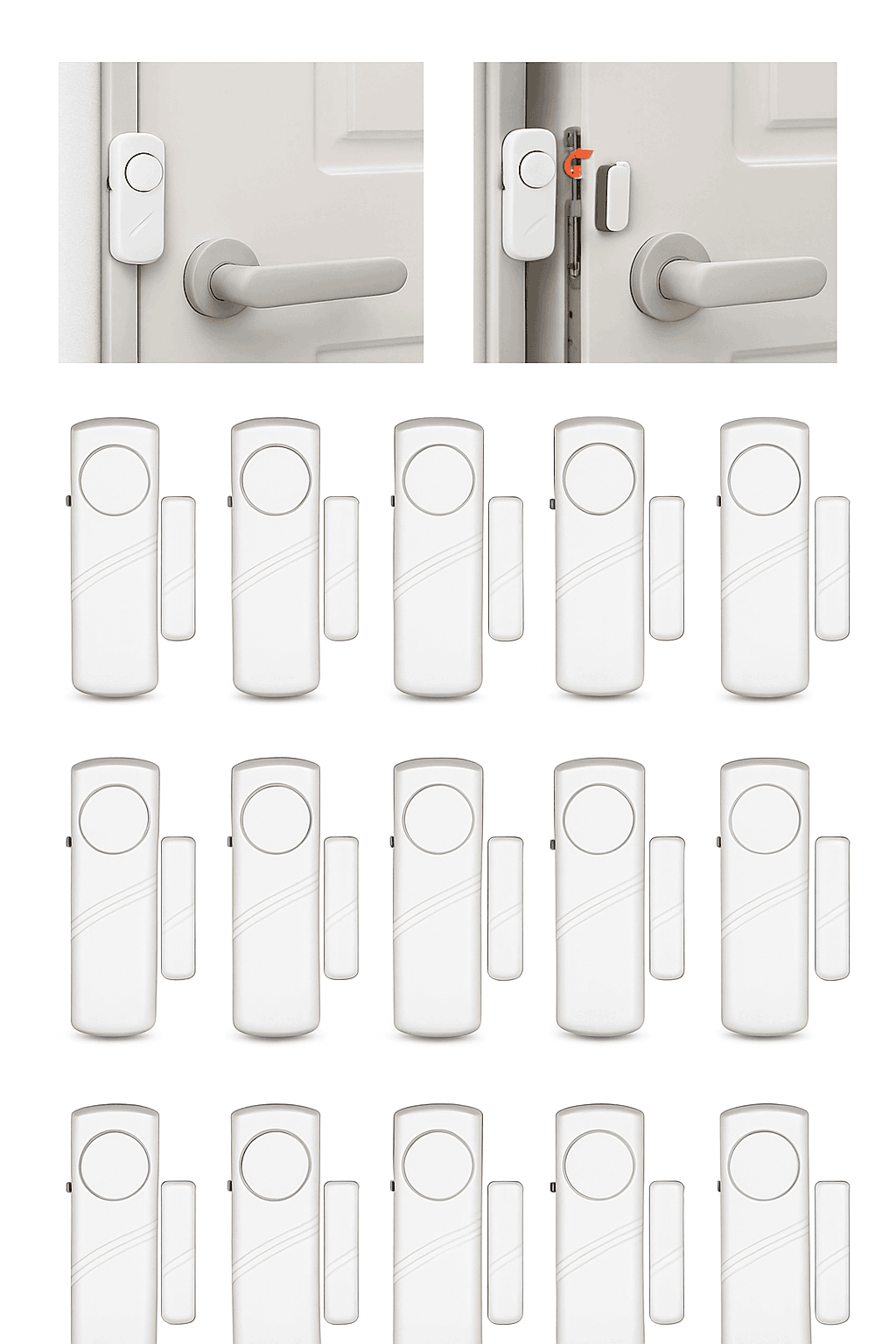 Wireless Door Window Sensor Alarm 95dB Anti-Theft Contact-10pcs door sensor / United States