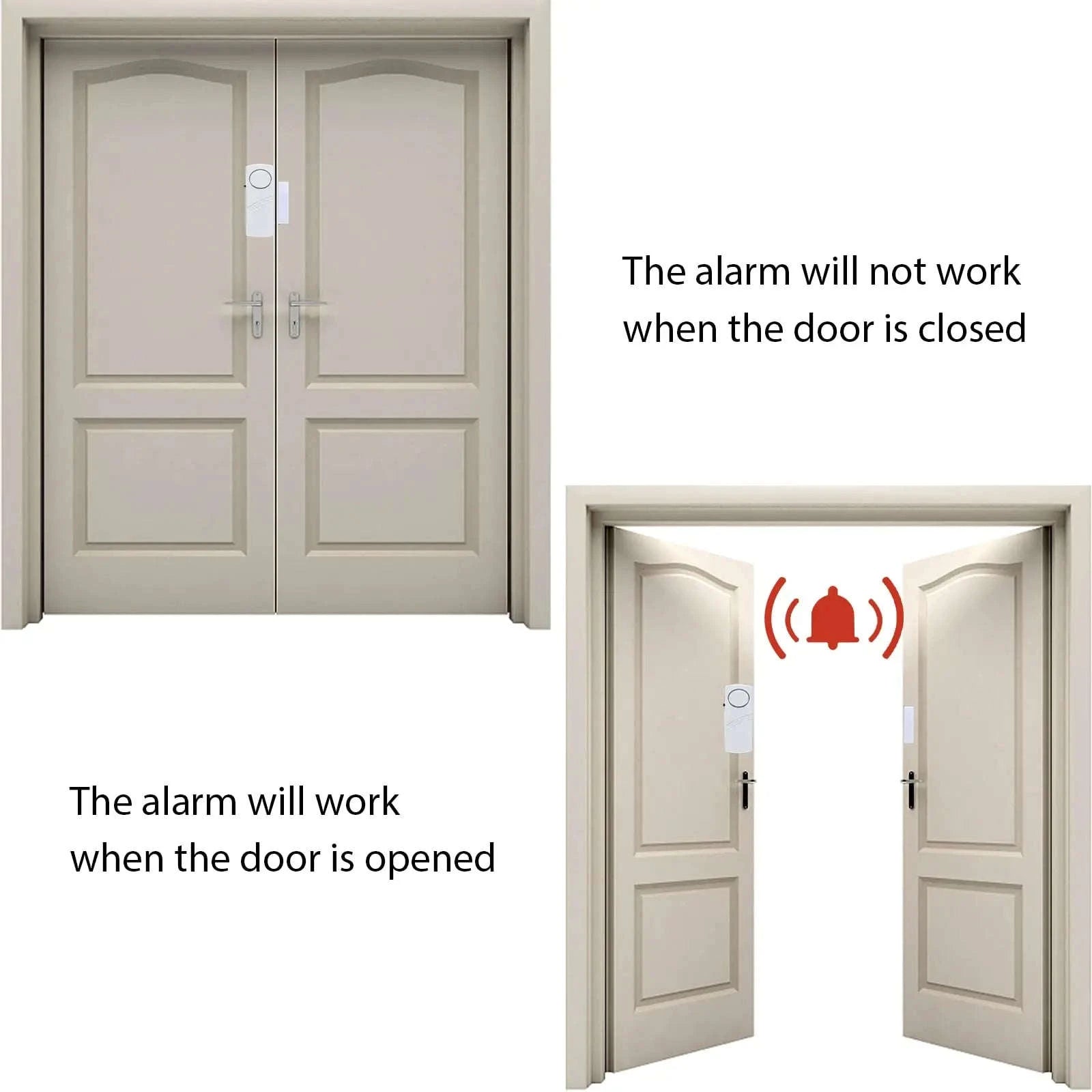Wireless Door Window Sensor Alarm 95dB Anti-Theft Contact-10pcs door sensor / United States