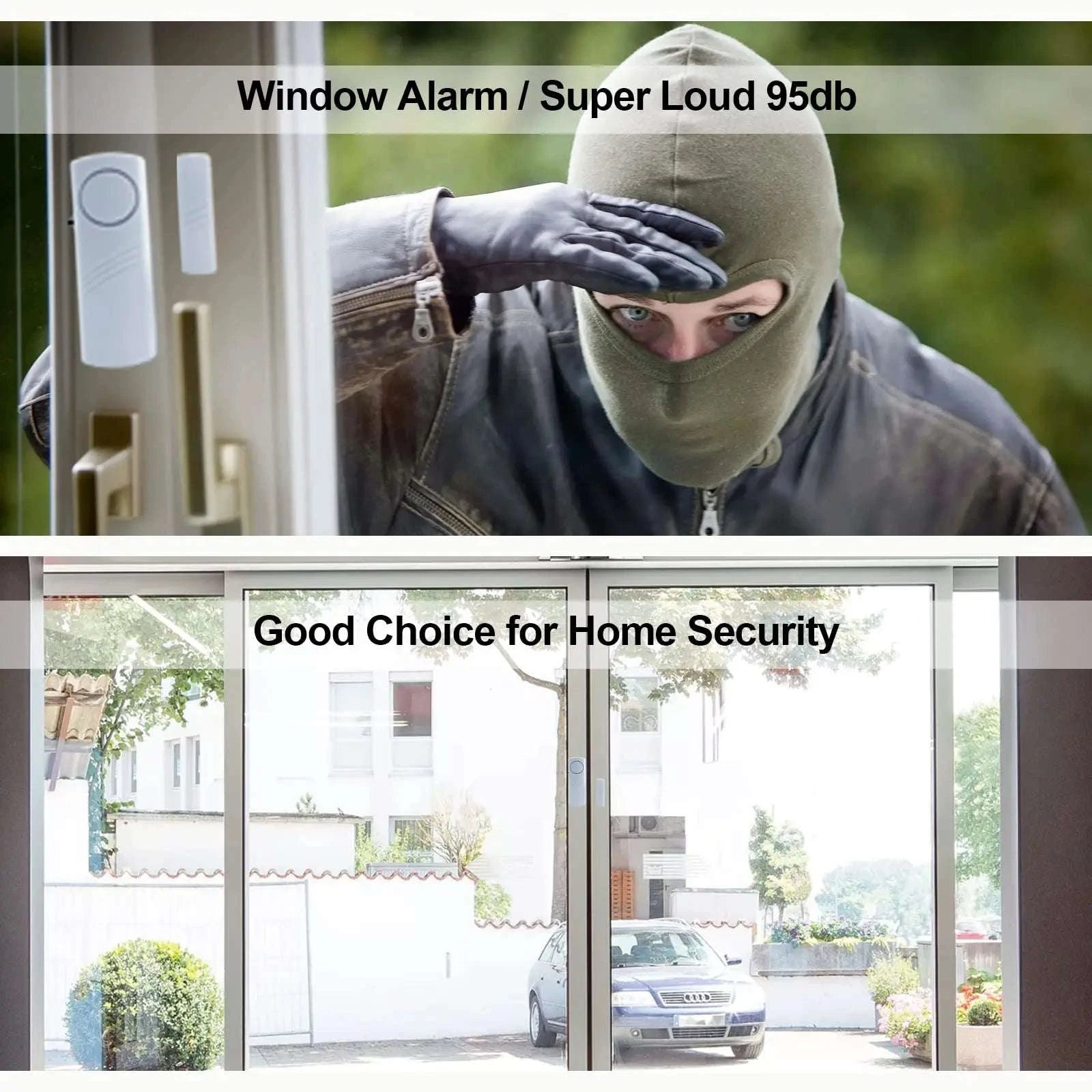 Wireless Door Window Sensor Alarm 95dB Anti-Theft Contact-10pcs door sensor / United States
