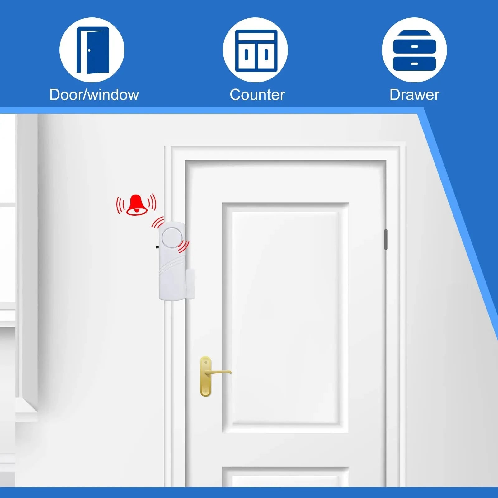 Wireless Door Window Sensor Alarm 95dB Anti-Theft Contact-10pcs door sensor / United States