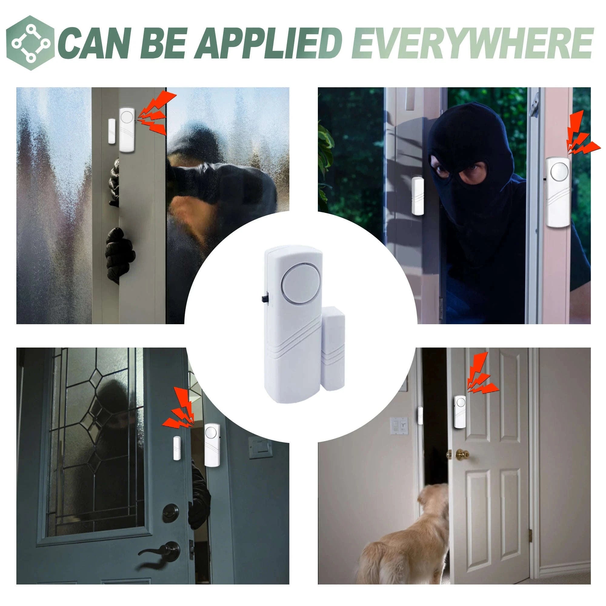 Wireless Door Window Sensor Alarm 95dB Anti-Theft Contact-10pcs door sensor / United States