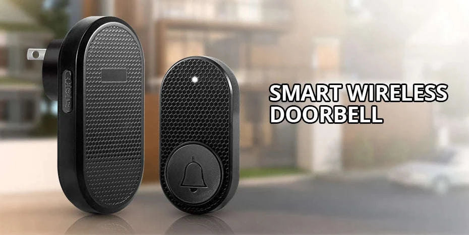 Wireless Doorbell with 33 Chimes, 4 Volume Levels, 150m Range-2 button 2 doorbell / United States