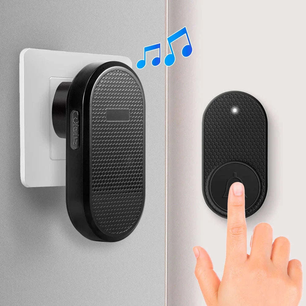 Wireless Doorbell with 33 Chimes, 4 Volume Levels, 150m Range-2 button 2 doorbell / United States