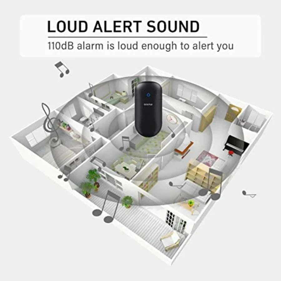Wireless Doorbell with 52 Chimes and 110dB Loud Plug-In Receiver-United States / Black