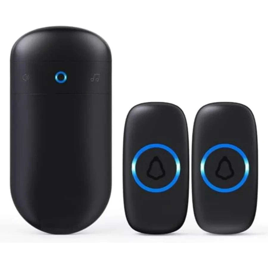 Wireless Doorbell with 52 Chimes and 110dB Loud Plug-In Receiver-United States / Black