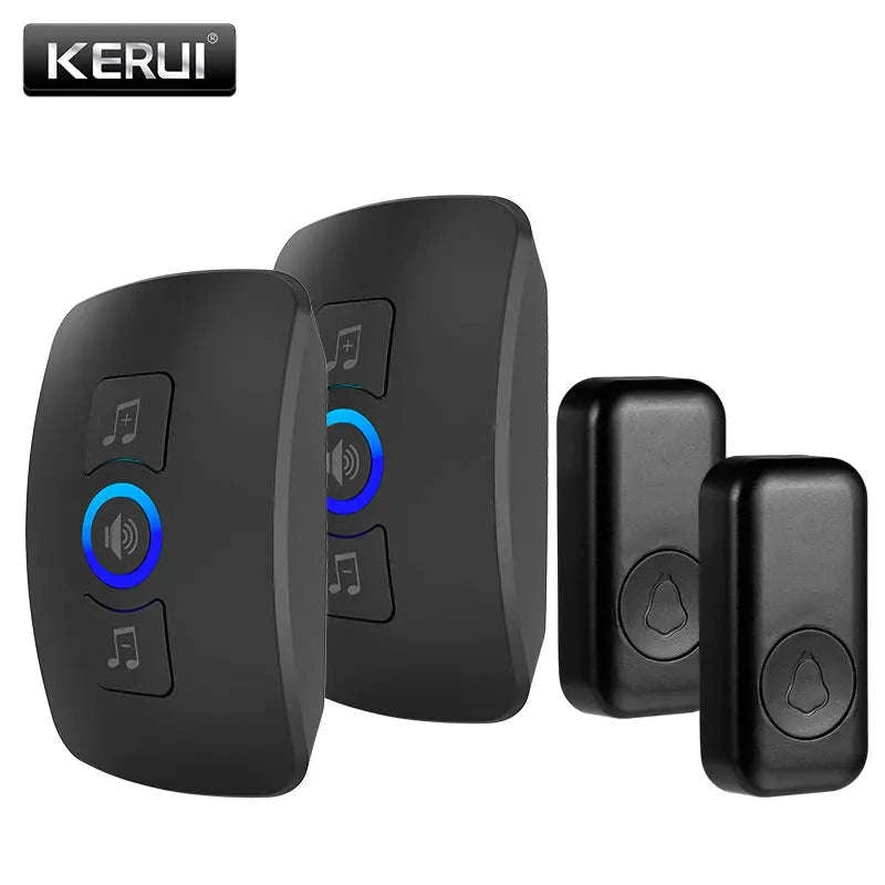 Wireless Doorbell with 60 Chimes, 500ft Range, Waterproof Button-2receiver 1button-b / United States