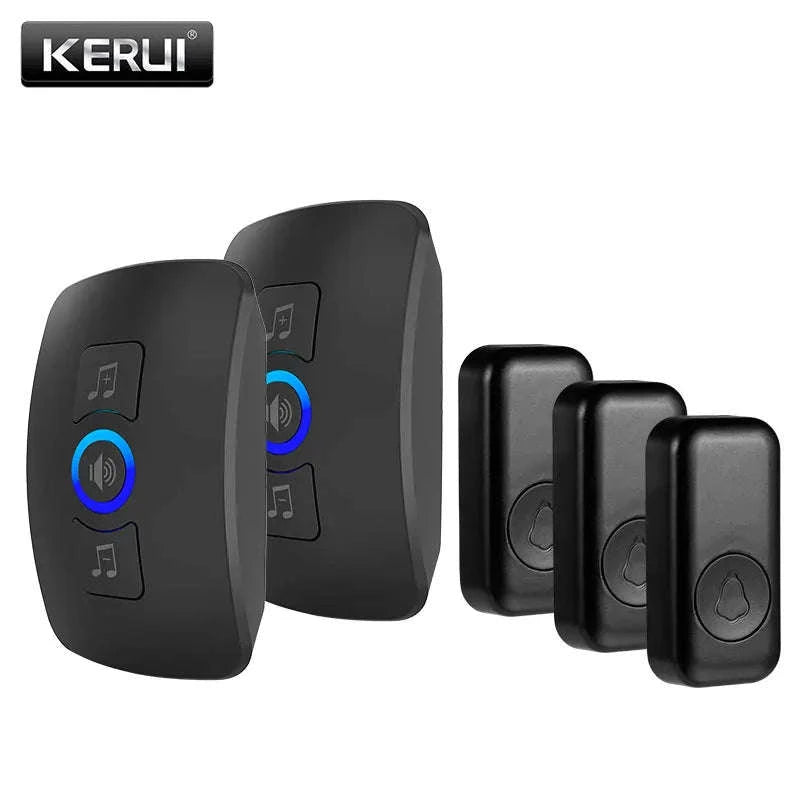 Wireless Doorbell with 60 Chimes, 500ft Range, Waterproof Button-2receiver 1button-b / United States
