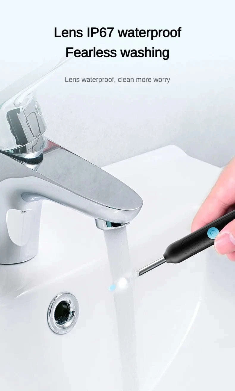 Wireless Ear Cleaner with Camera – Visual Ear Wax Removal Tool-White 9-piece set