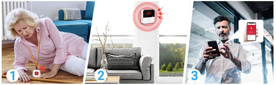 Wireless Elderly Care Pager System-Host And 3SOS