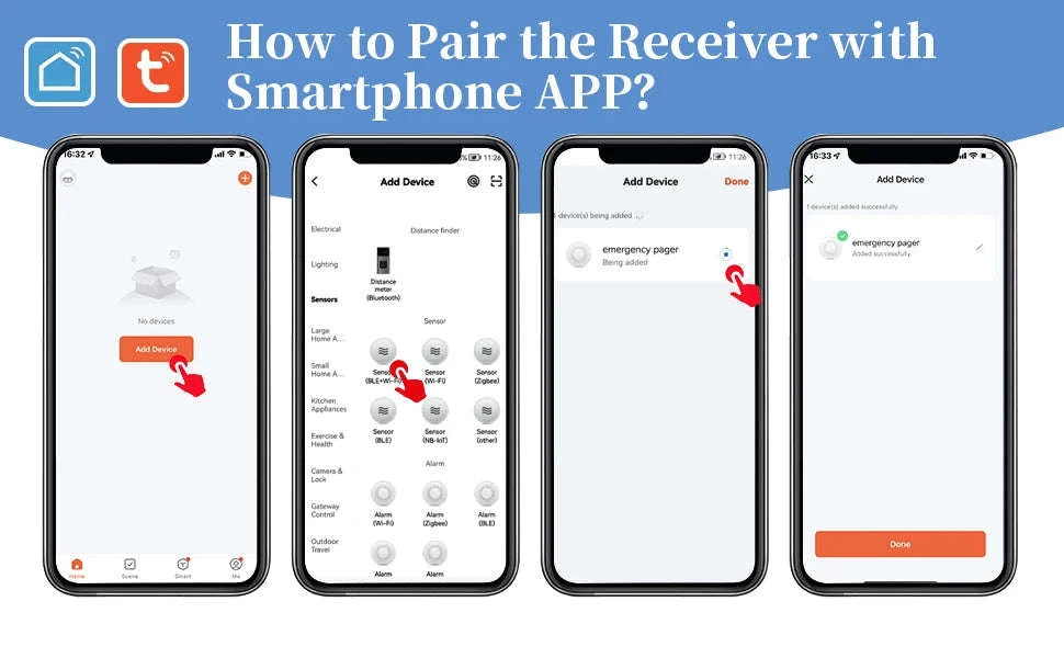 Wireless Elderly Care Pager System-Host And 3SOS