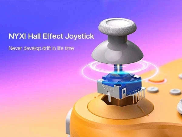 Wireless Game Controller for Switch, PC & GameCube with Hall Effect Sticks-Orange / United States
