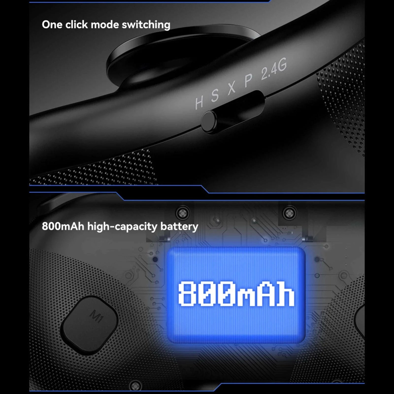 Wireless Game Controller for Switch, PC, PS4, PS3-Black 8K receiver / United States