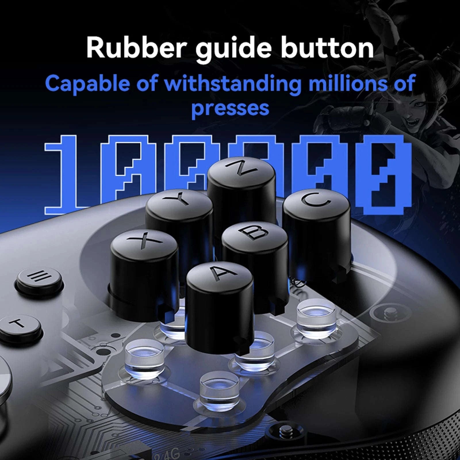 Wireless Game Controller for Switch, PC, PS4, PS3-Black 8K receiver / United States
