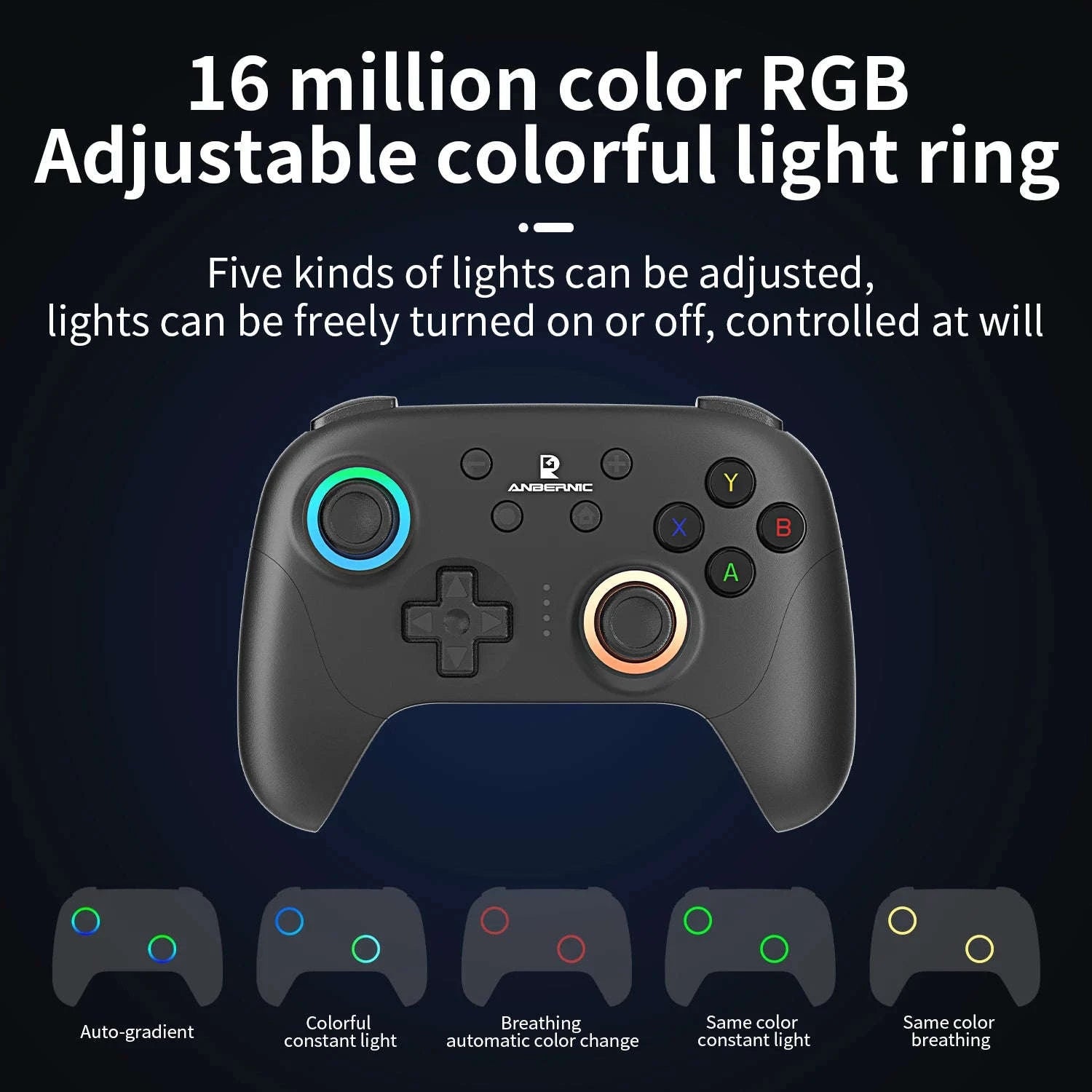 Wireless Gaming Controller with Hall Effect Triggers and Joysticks-Purple / United States