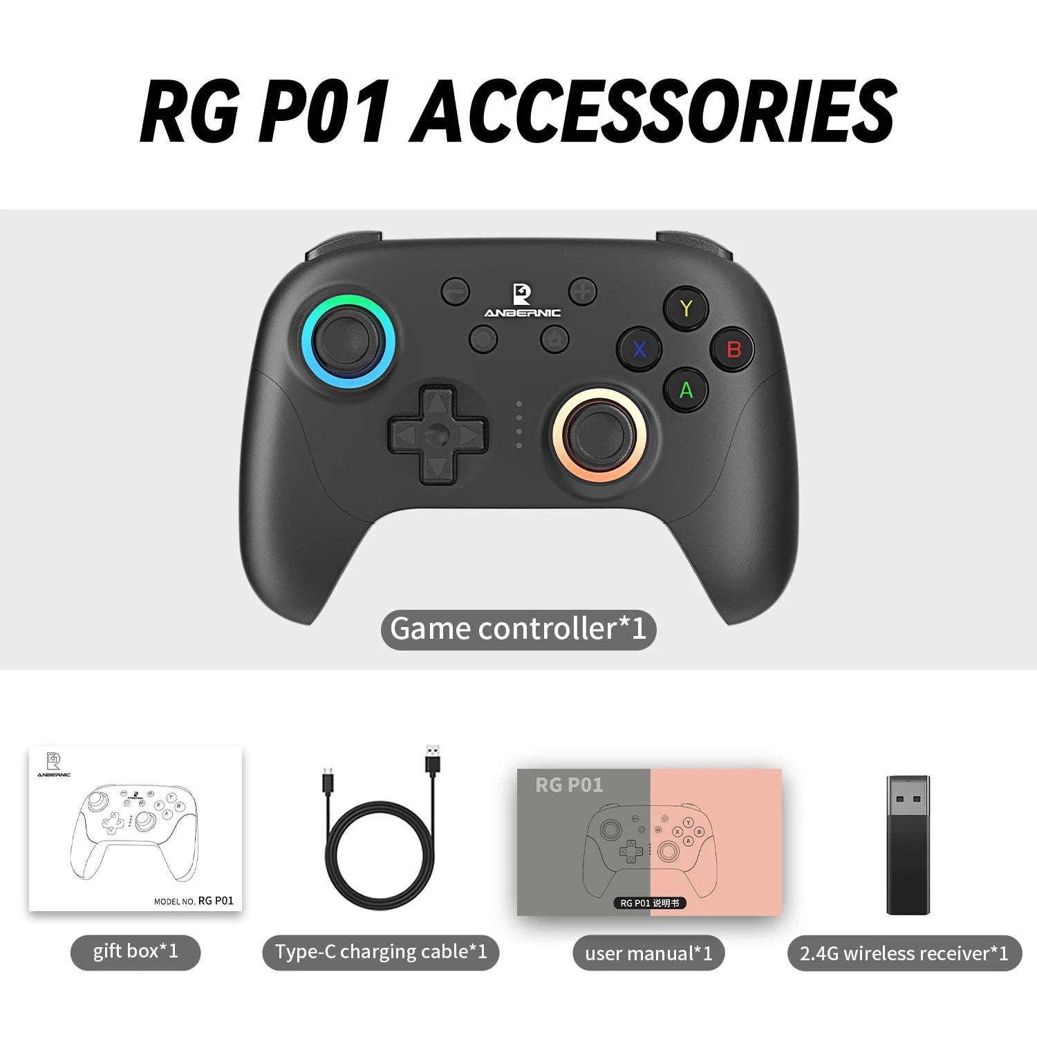 Wireless Gaming Controller with Hall Effect Triggers and Joysticks-Purple / United States