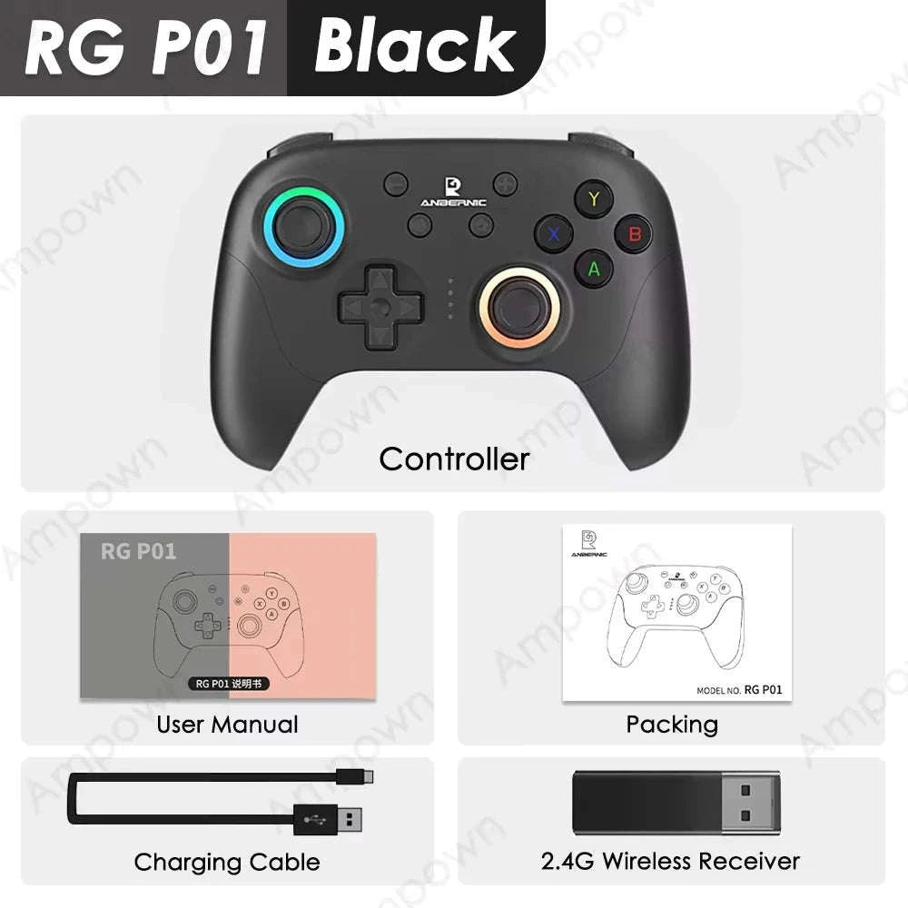 Wireless Gaming Controller with Hall Effect Triggers and Joysticks-Purple / United States