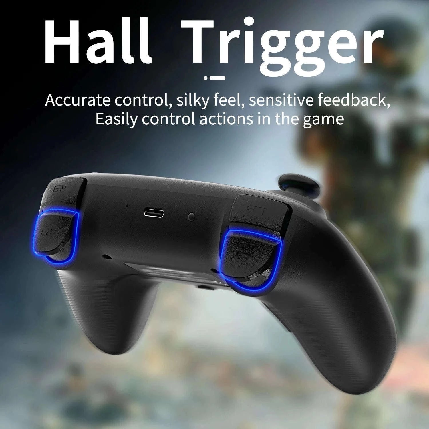 Wireless Gaming Controller with Hall Effect Triggers and Joysticks-Radiant Purple / United States