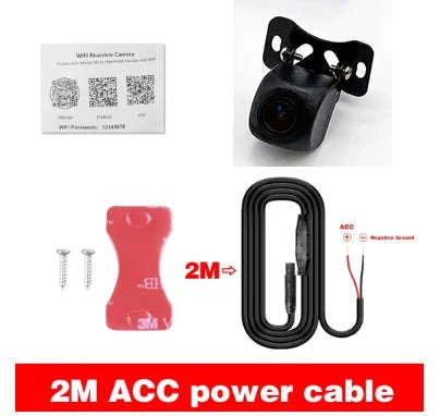 Wireless HD Car Rearview Camera 170° Waterproof 12V/24V-ACC