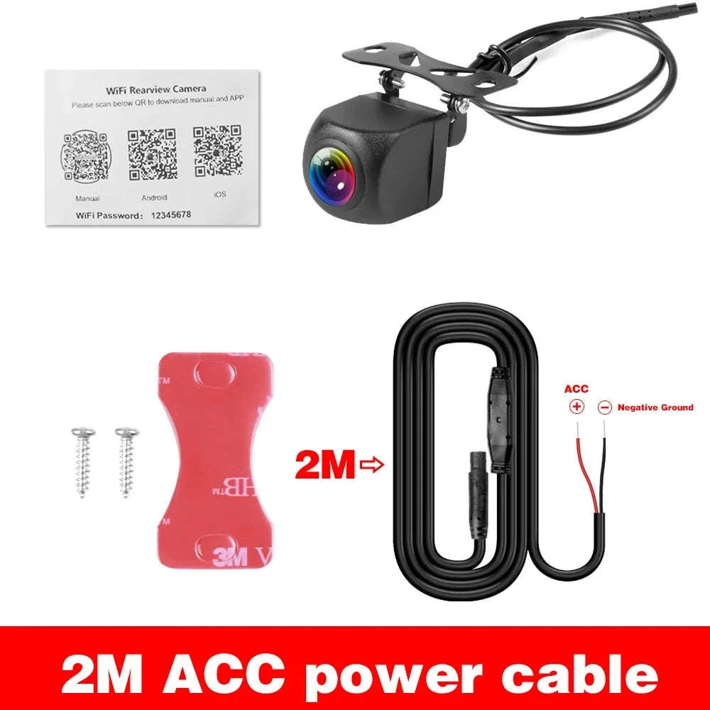 Wireless HD Rear View Camera 170 Degree Waterproof 12V 24V-ACC For 12V Cars