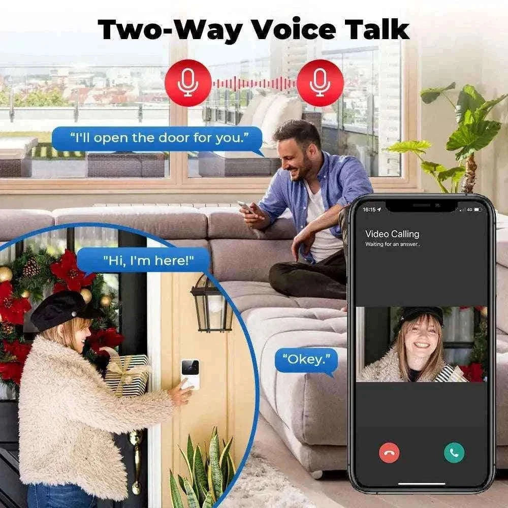 Wireless HD Video Doorbell with Two-Way Audio and Night Vision-ML1T-W