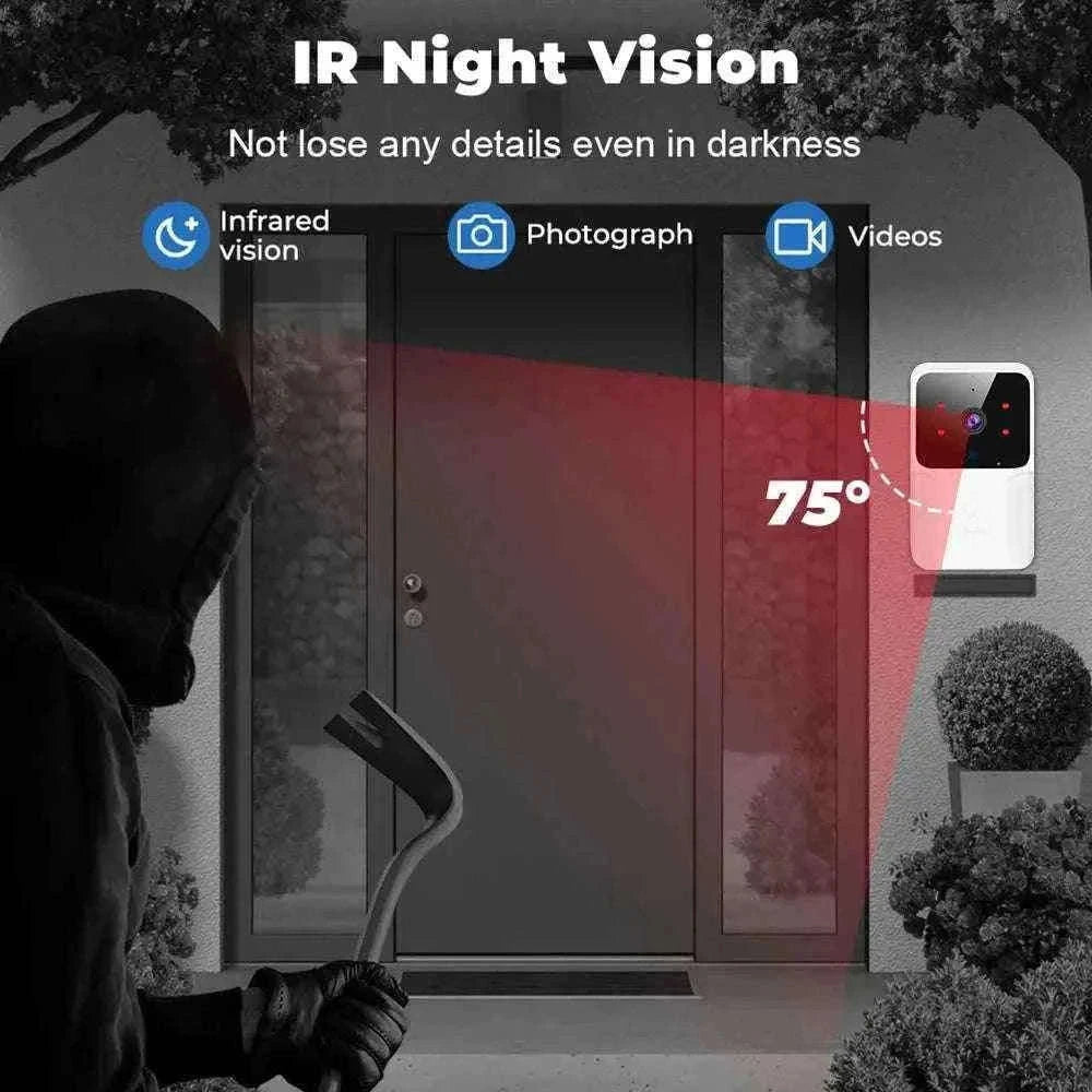 Wireless HD Video Doorbell with Two-Way Audio and Night Vision-ML1T-W