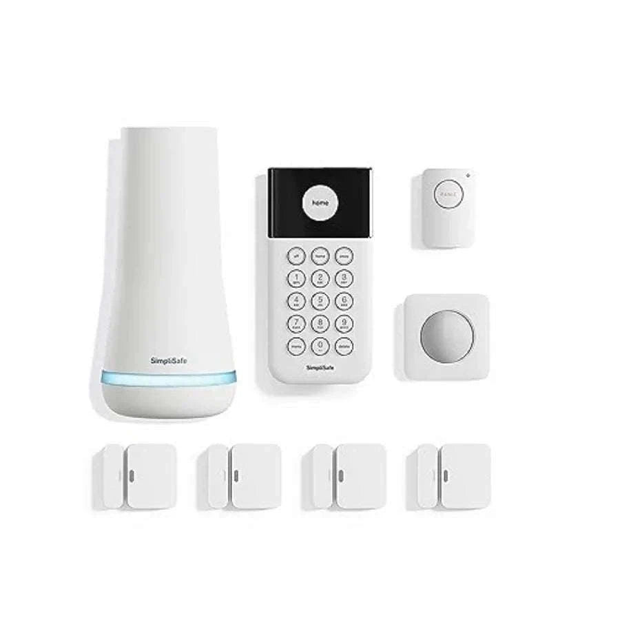 Wireless Home Security System for Indoor Use, 8-Piece Set-United States / White