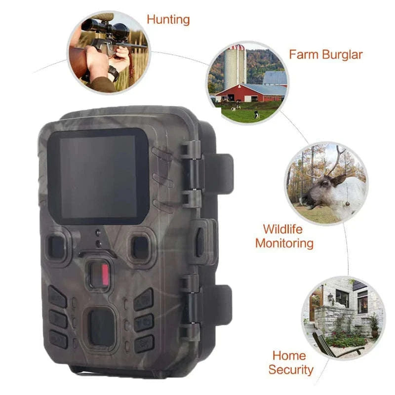 Wireless Hunting Trail Camera 24MP 1080P Night Vision-Light Grey