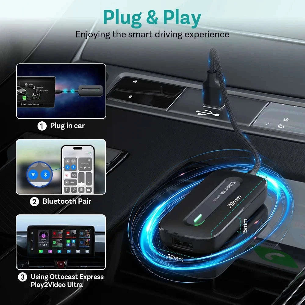 Wireless In-Car Phone Adapter with Pre-Installed Video Apps-515T2 YQK2 / 16G