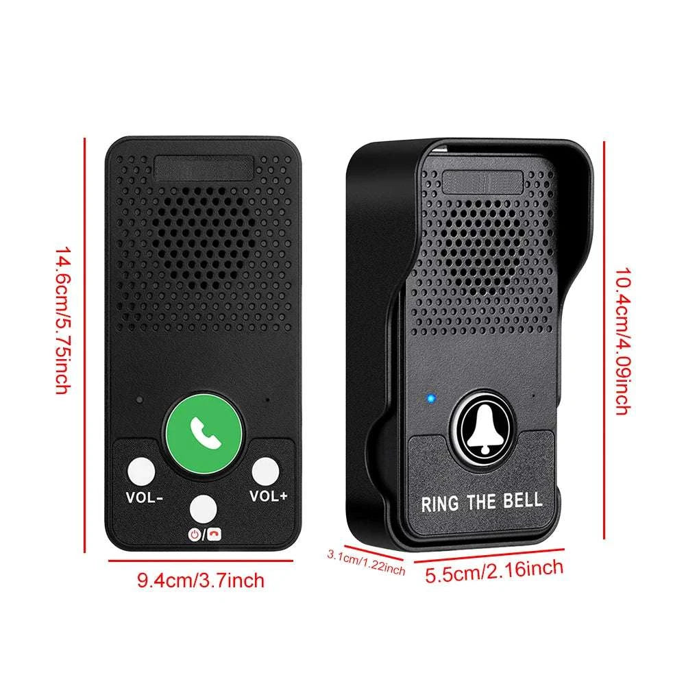 Wireless Intercom Doorbell with 2-Way Audio and 500m Range-United States