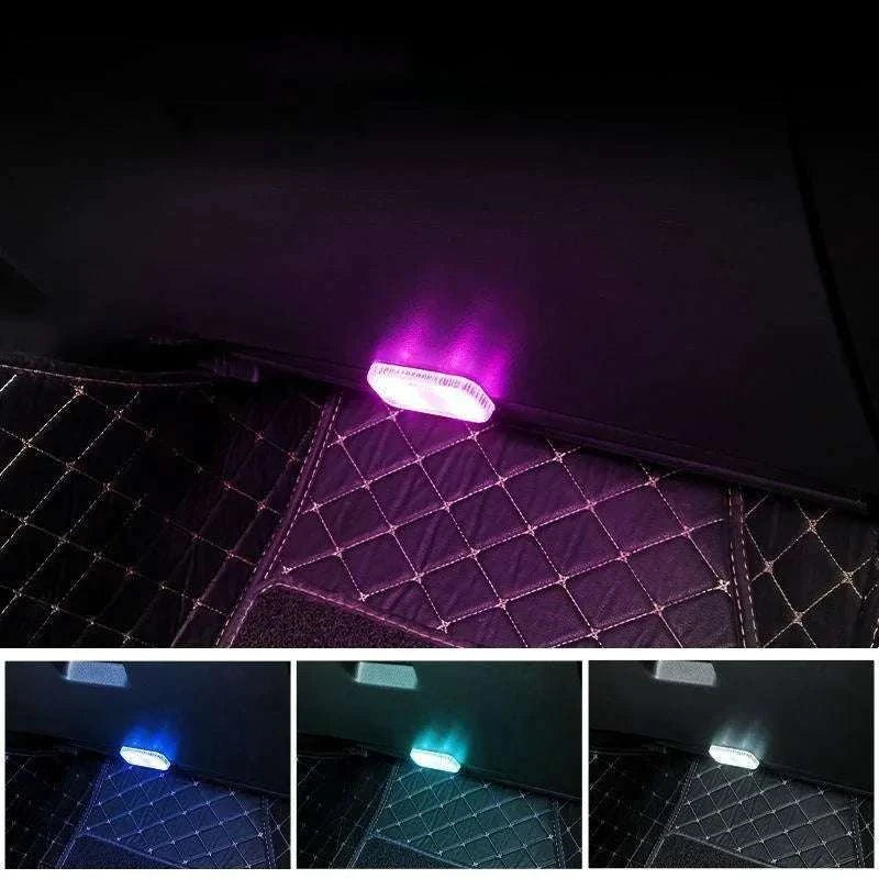 Wireless LED Car Interior Lights USB Rechargeable Touch Lamp-Pink