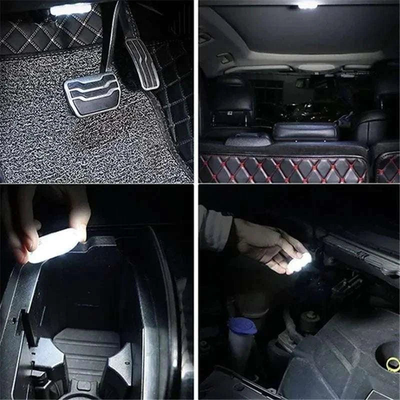 Wireless LED Car Interior Lights USB Rechargeable Touch Lamp-Pink