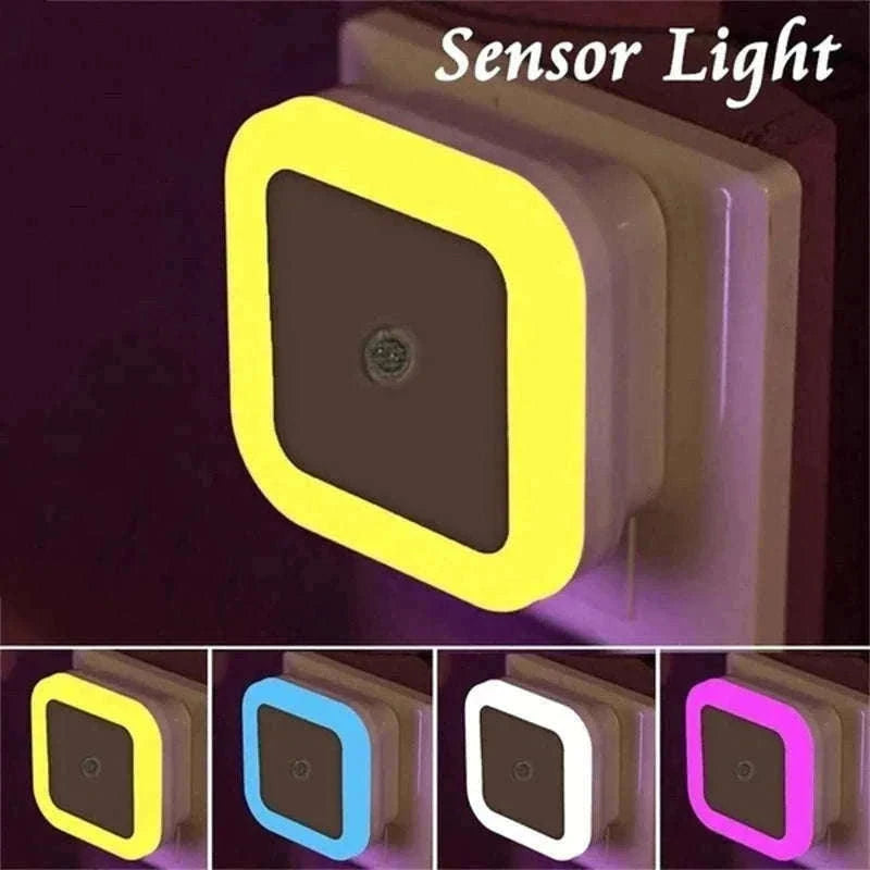 Wireless LED Night Light with Sensor for Bedrooms and Hallways-US  Plug Blue