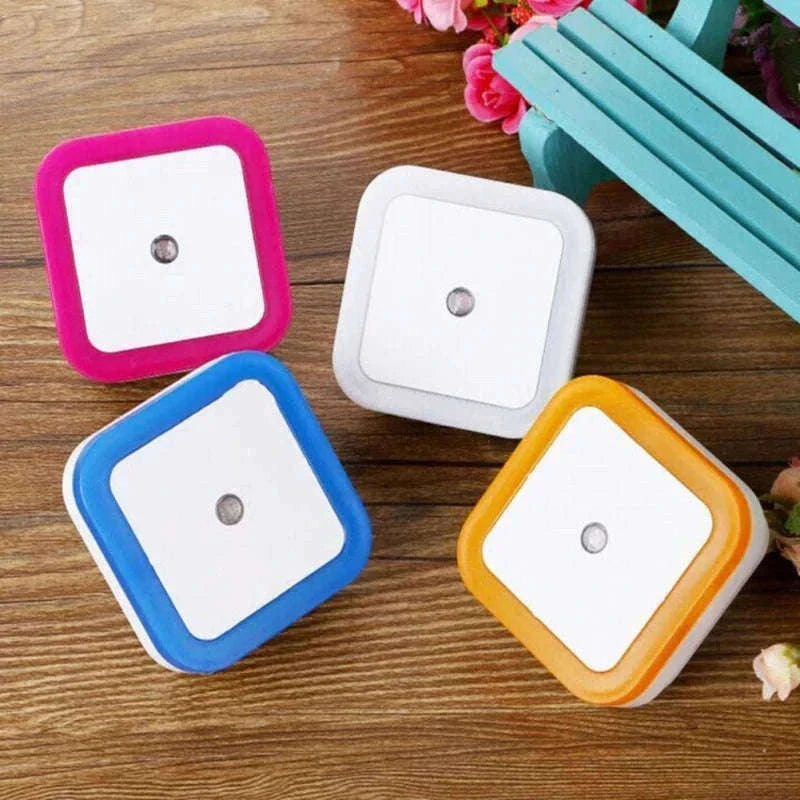 Wireless LED Night Light with Sensor for Bedrooms and Hallways-US  Plug Blue