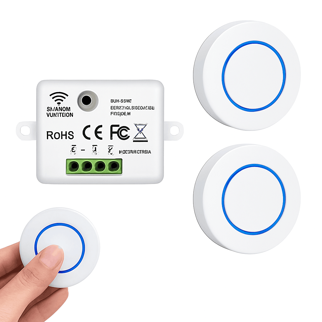 Wireless Light Switch Mini Round Remote Control for LED Lamps-1 Remote